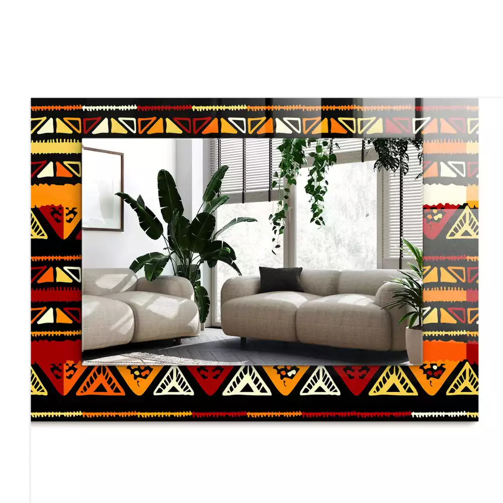 Decorațiuni de perete cu oglinzi Model etnic colorat