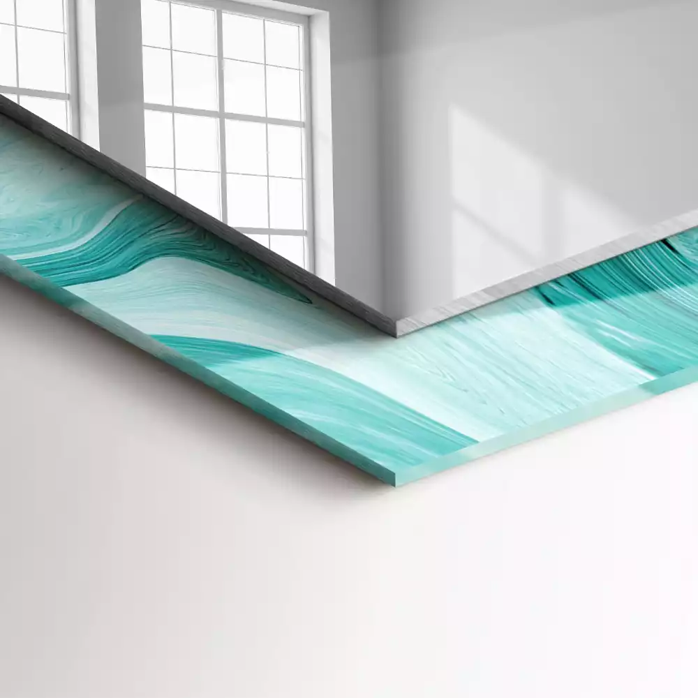 Decorațiuni perete cu oglindă Model marmură abstractă