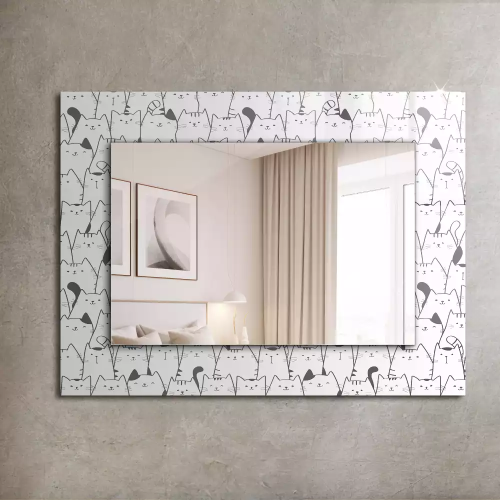 Oglindă imprimată Pisici vesele