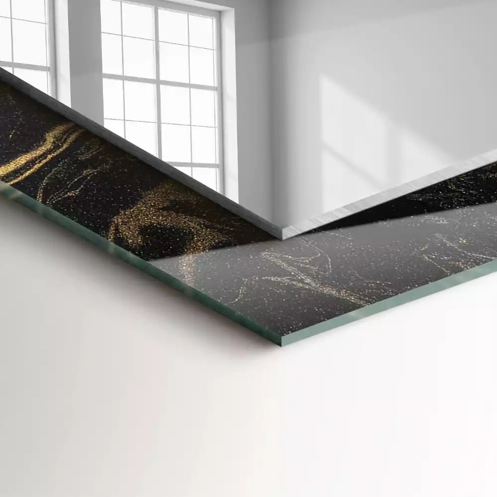 Decorațiuni perete cu oglindă Model marmură abstractă