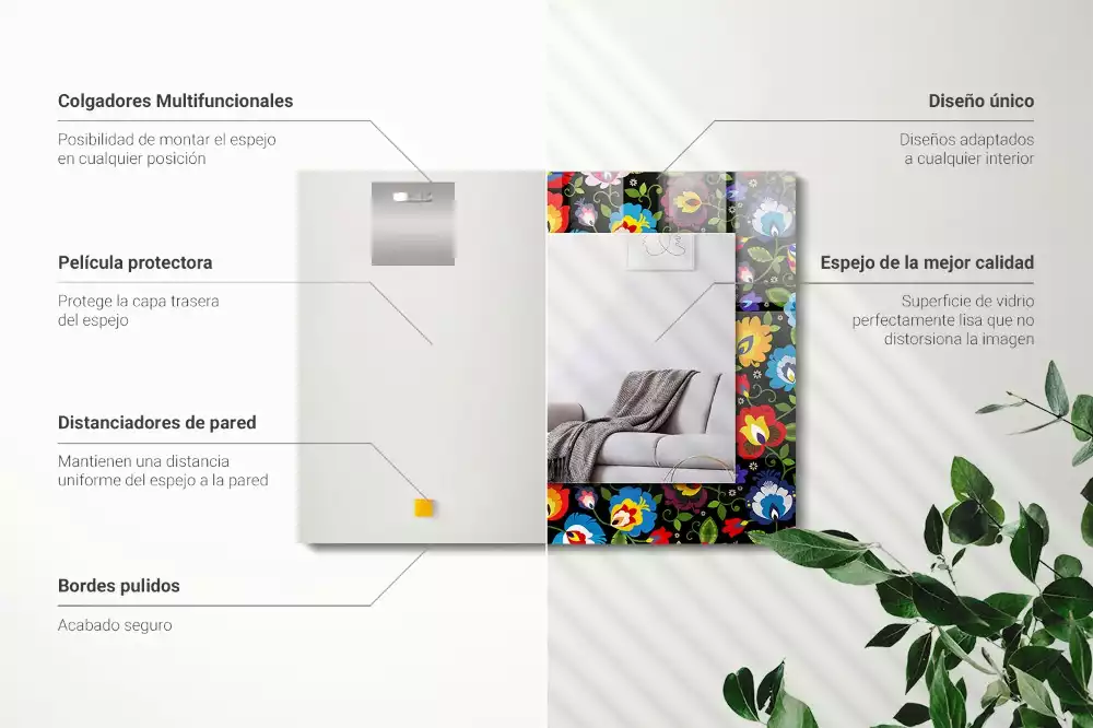 Oglindă imprimată Modele populare colorate