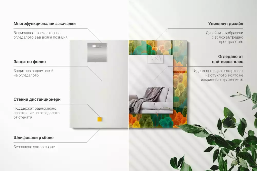 Oglindă imprimată Copaci de toamnă