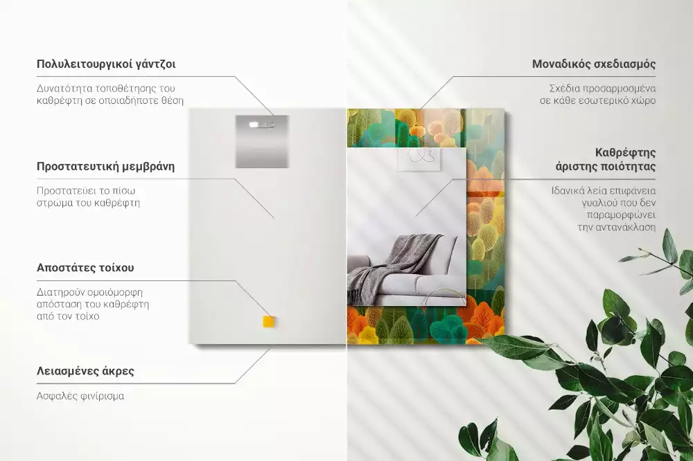 Oglindă imprimată Copaci de toamnă