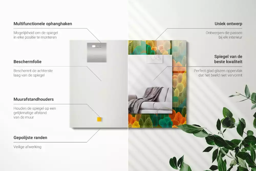 Oglindă imprimată Copaci de toamnă