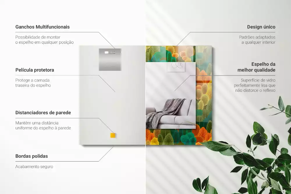 Oglindă imprimată Copaci de toamnă