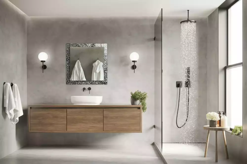 Decorațiuni perete cu oglindă Model geometric