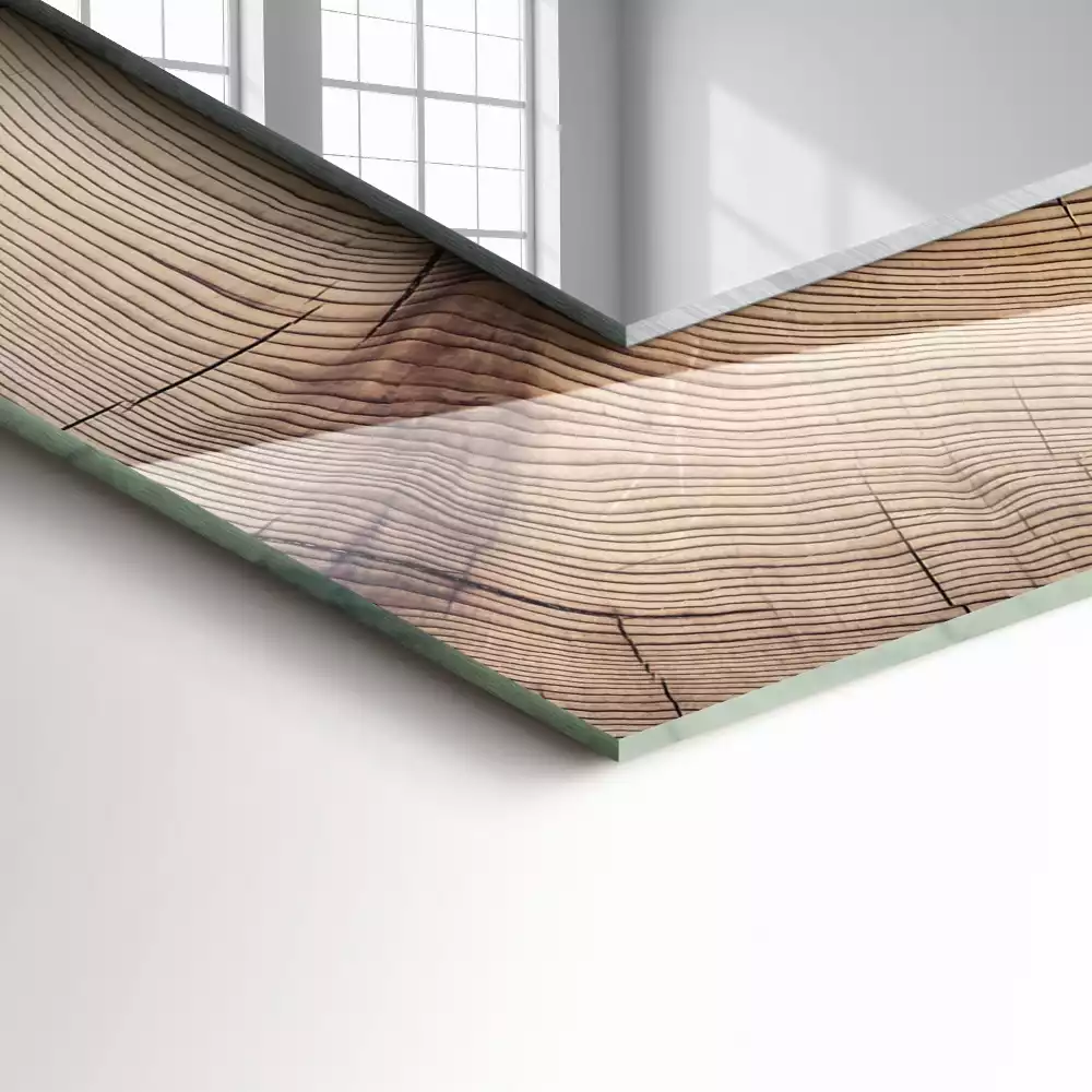 Decorațiuni de perete cu oglinzi Secțiune trunchi copac