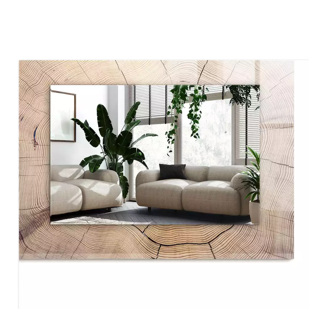 Decorațiuni de perete cu oglinzi Secțiune trunchi copac