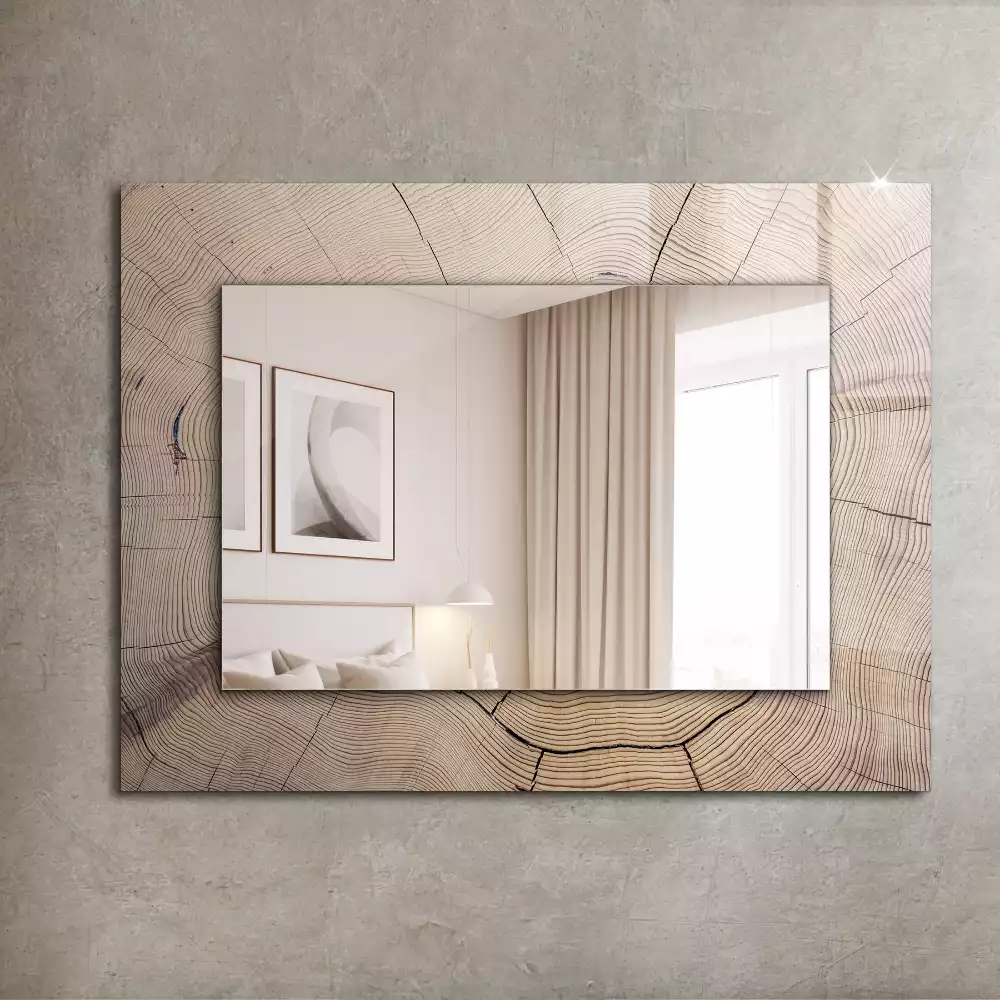 Decorațiuni de perete cu oglinzi Secțiune trunchi copac