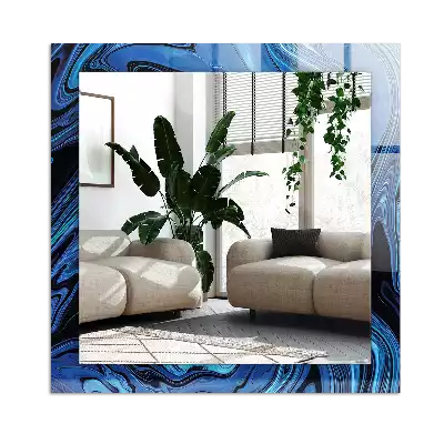 Decorațiuni perete cu oglindă Model albastru abstract