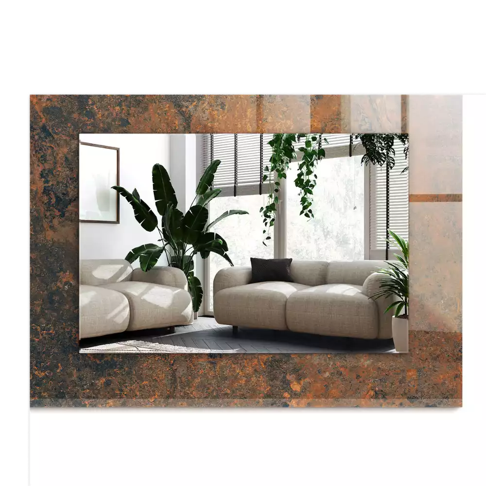 Decorațiuni de perete cu oglinzi Metal ruginit