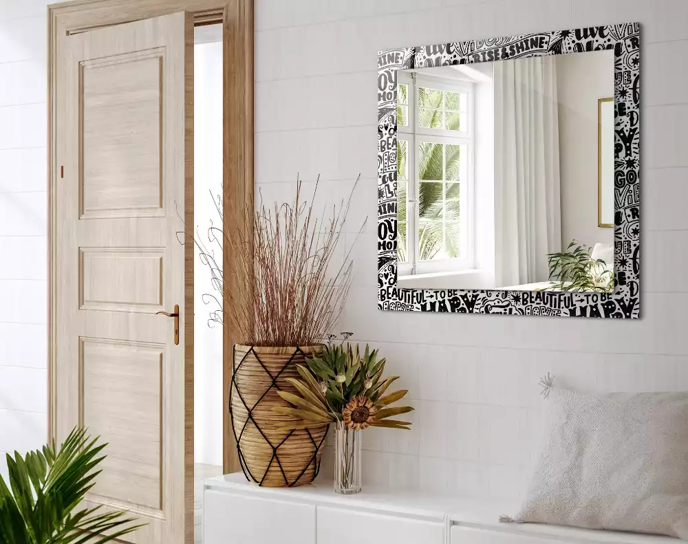 Oglindă imprimată Texte motivaționale scrise de mână