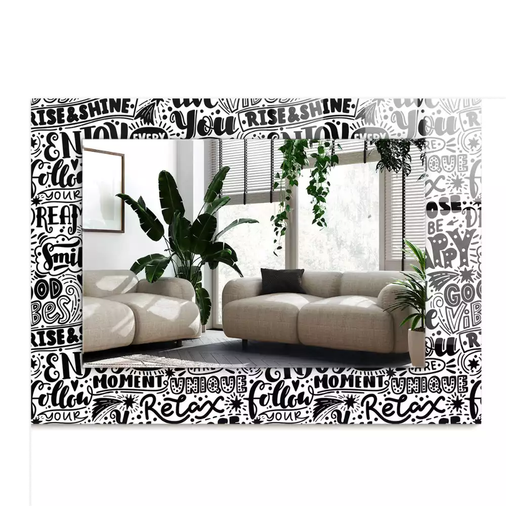 Oglindă imprimată Texte motivaționale scrise de mână