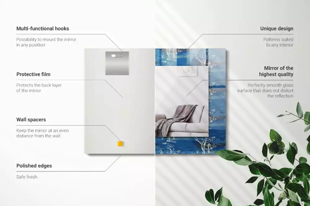 Oglindă imprimată Copaci peisaj