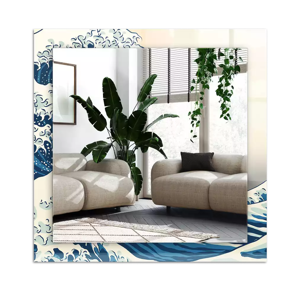 Decorațiuni de perete cu oglinzi Marea Mare din Kanagawa