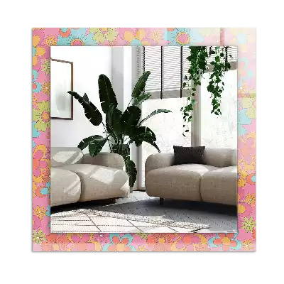 Oglindă imprimată Groove floral colorat