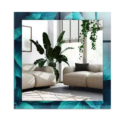 Decorațiuni perete cu oglindă Frunze verzi