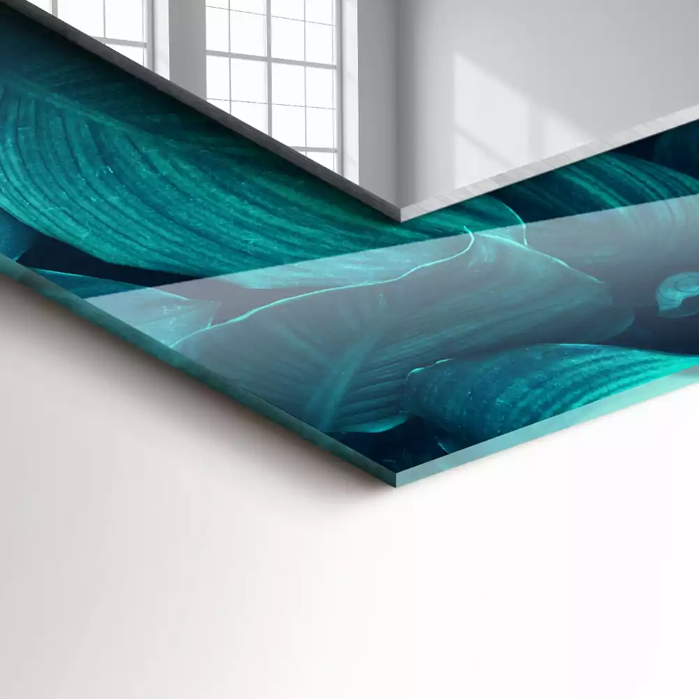 Decorațiuni perete cu oglindă Frunze verzi