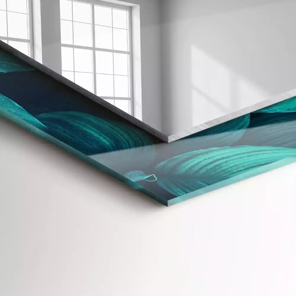 Decorațiuni perete cu oglindă Frunze verzi