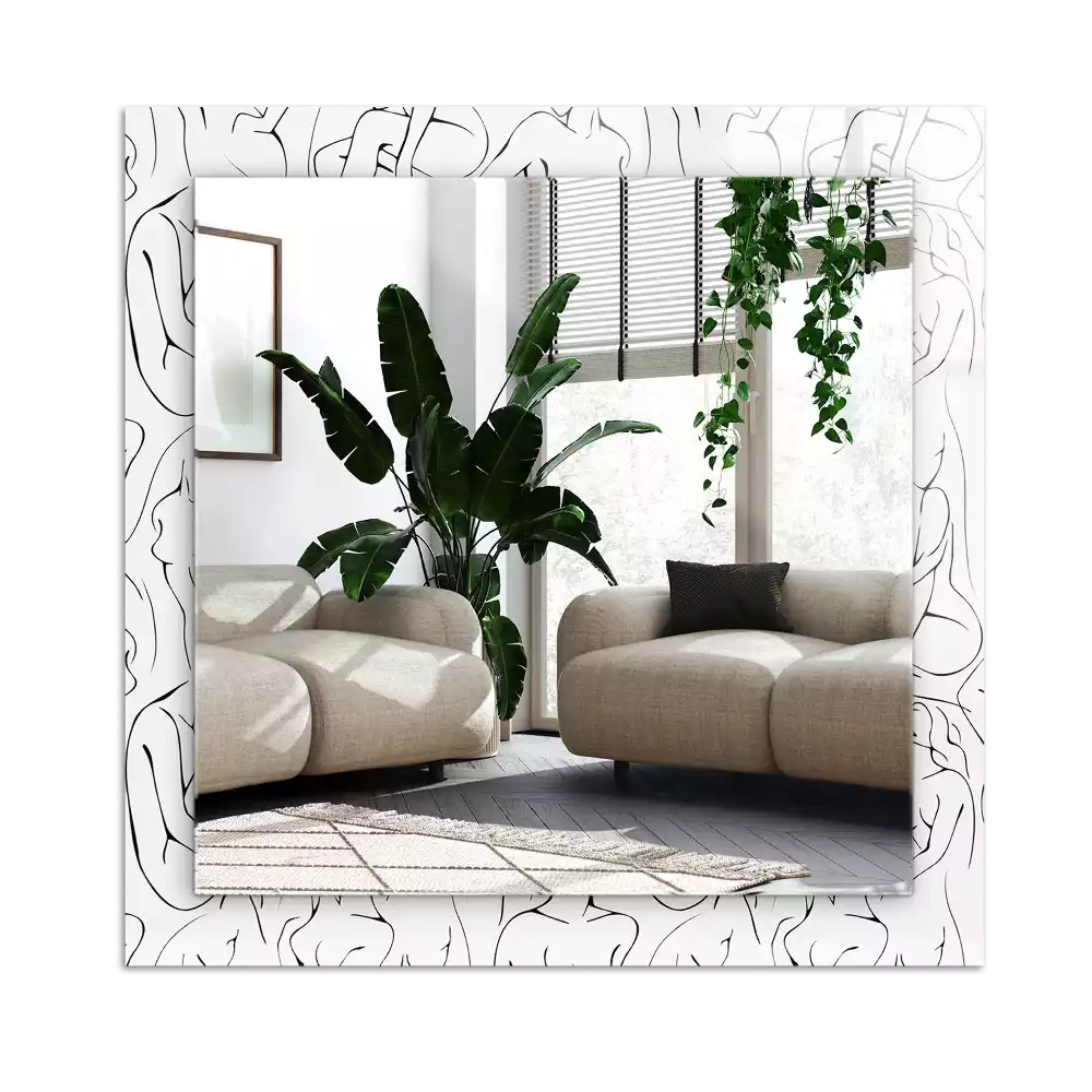 Decorațiuni de perete cu oglinzi Siluete feminine schiță