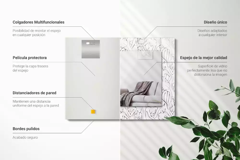 Decorațiuni de perete cu oglinzi Siluete feminine schiță