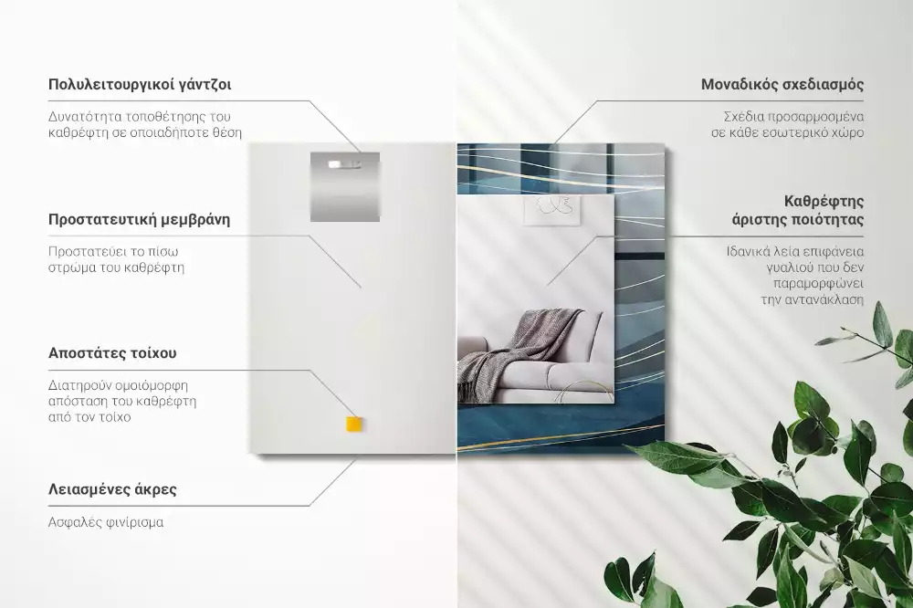 Decorațiuni de perete cu oglinzi Linii abstracte