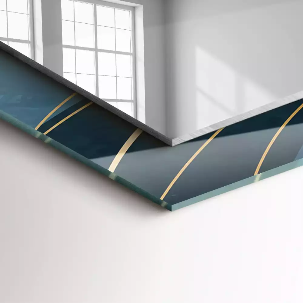 Decorațiuni de perete cu oglinzi Linii abstracte