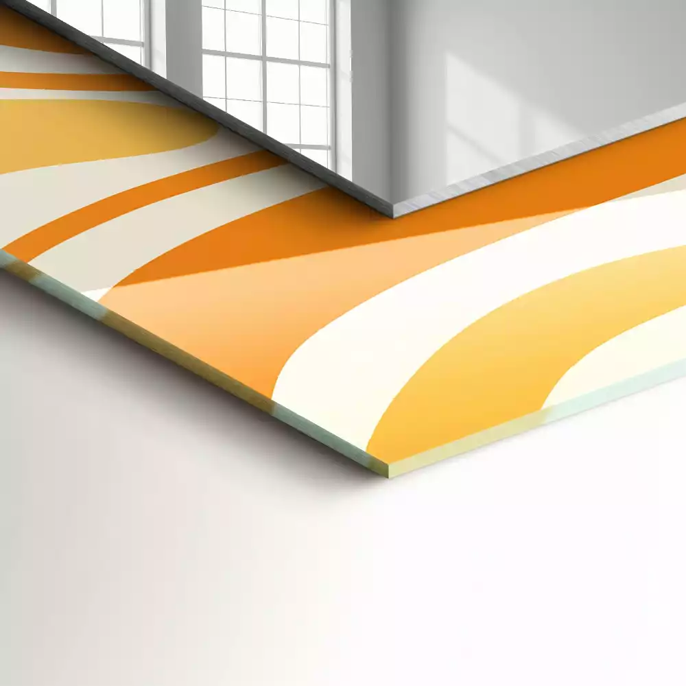 Oglindă imprimată Modele portocalii abstracte