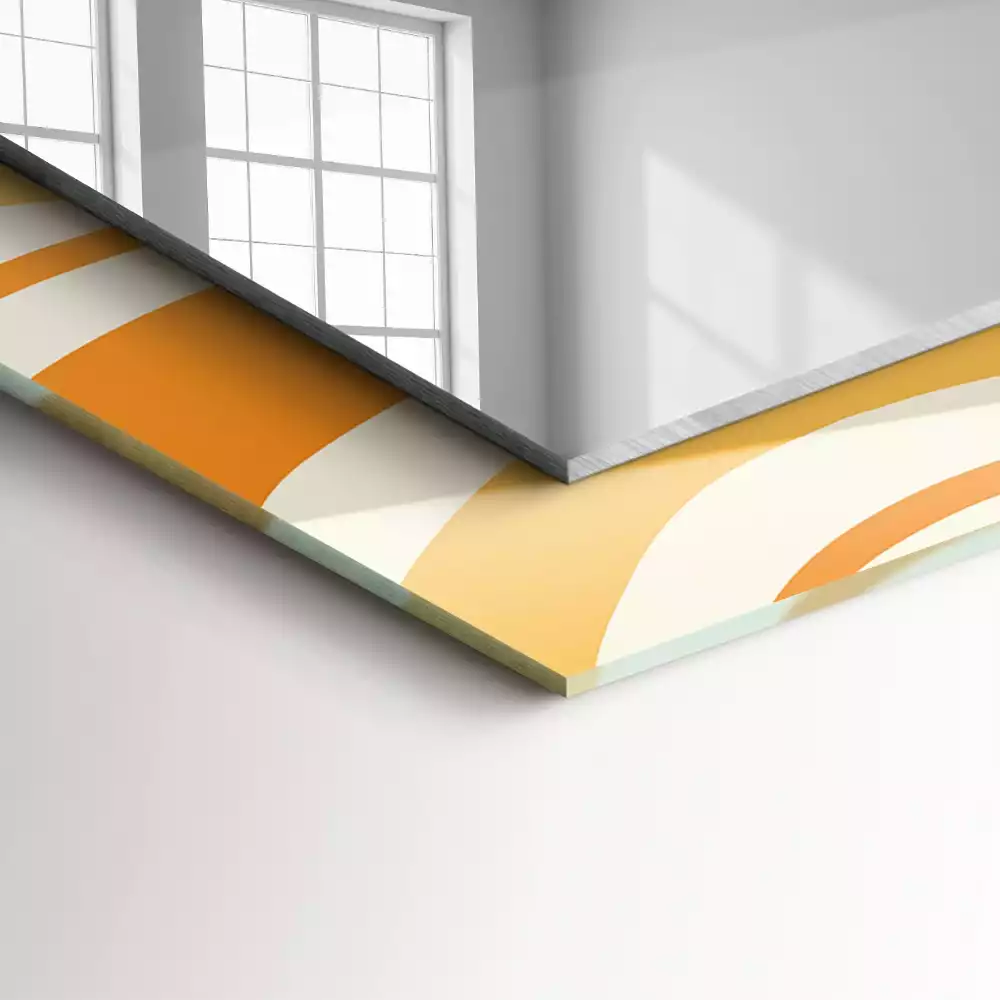 Oglindă imprimată Modele portocalii abstracte