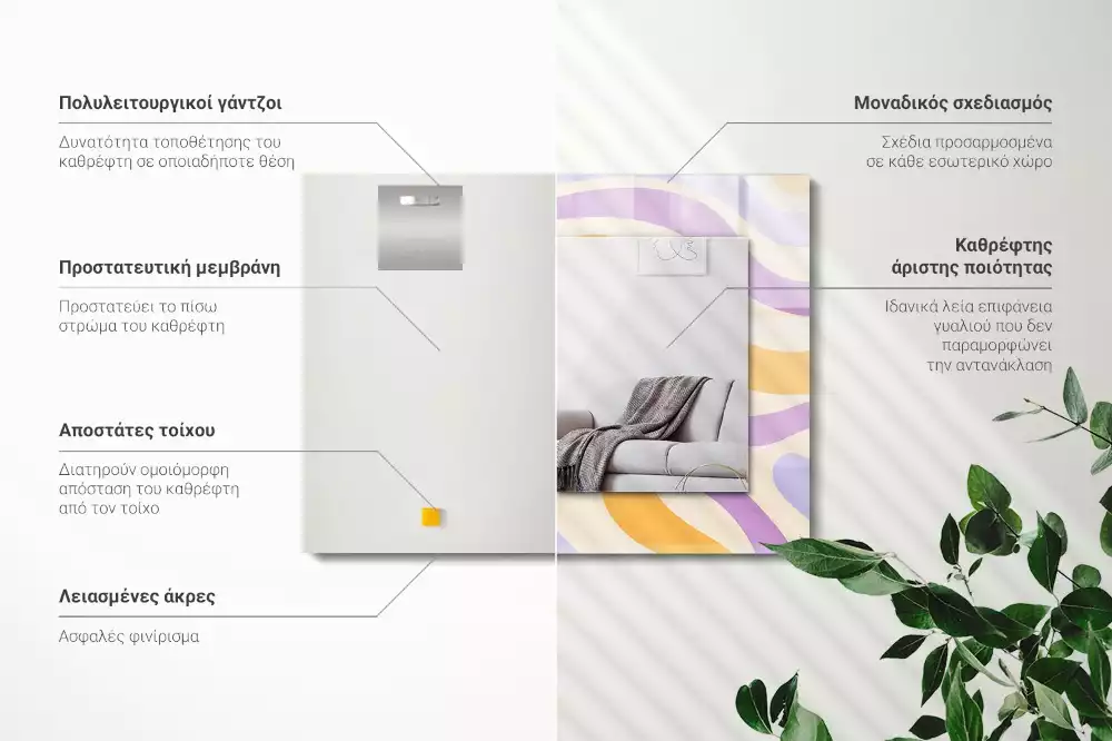 Decorațiuni de perete cu oglinzi Modele colorate abstracte