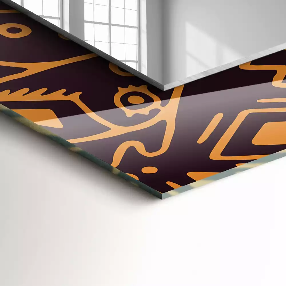 Decorațiuni perete cu oglindă Model etnic