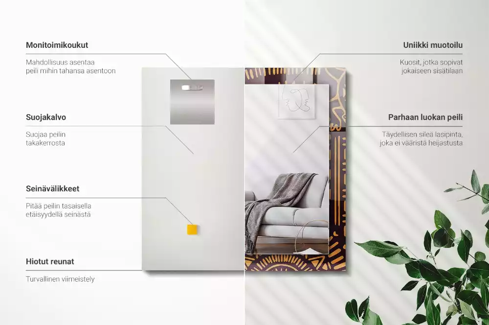 Decorațiuni perete cu oglindă Model etnic