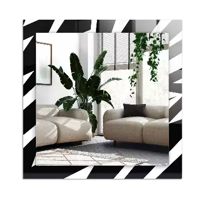 Oglindă imprimată Geometrie alb-negru