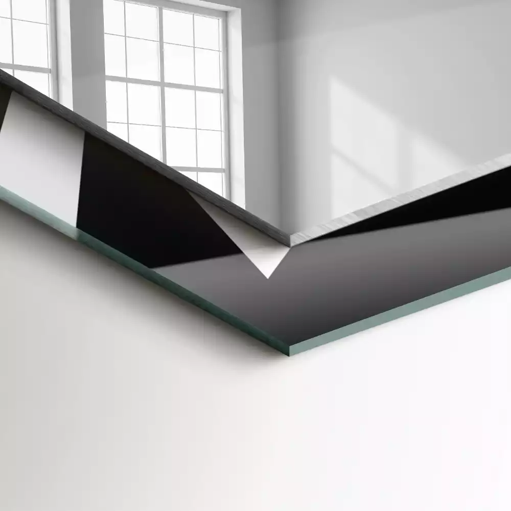 Oglindă imprimată Geometrie alb-negru