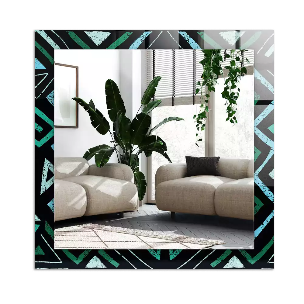 Decorațiuni de perete cu oglinzi Model geometric turcoaz