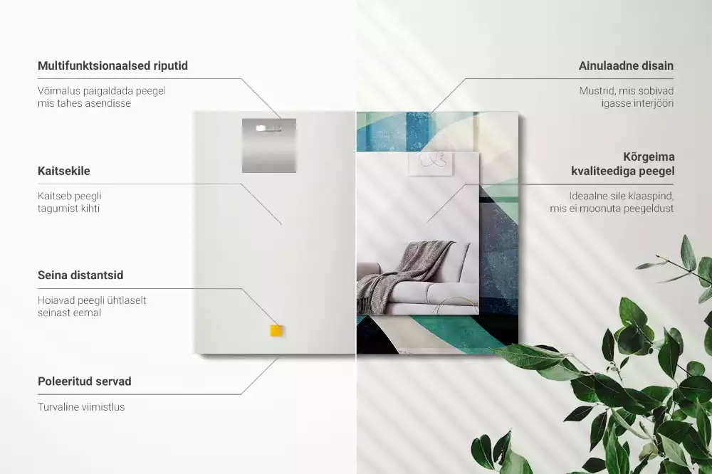 Oglindă imprimată Modele colorate abstracte