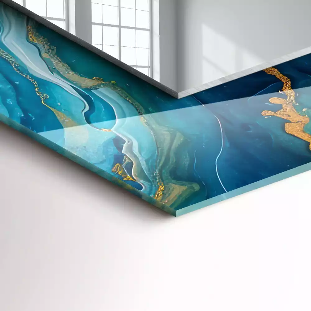 Oglindă imprimată Marmură abstractă rășină