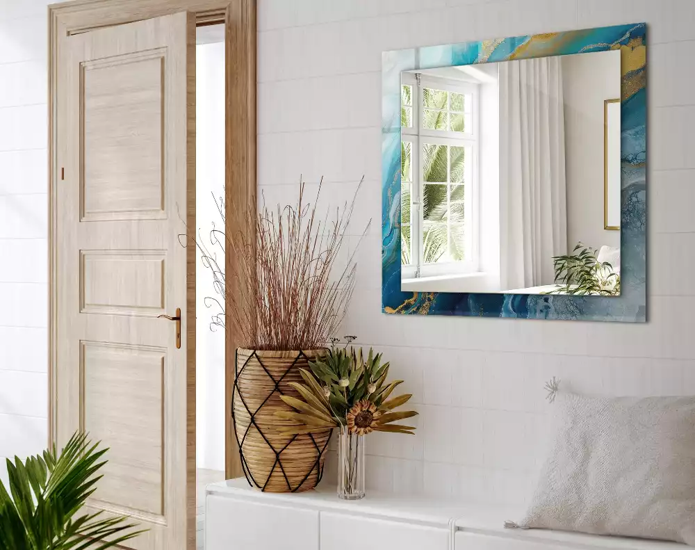 Oglindă imprimată Marmură abstractă rășină