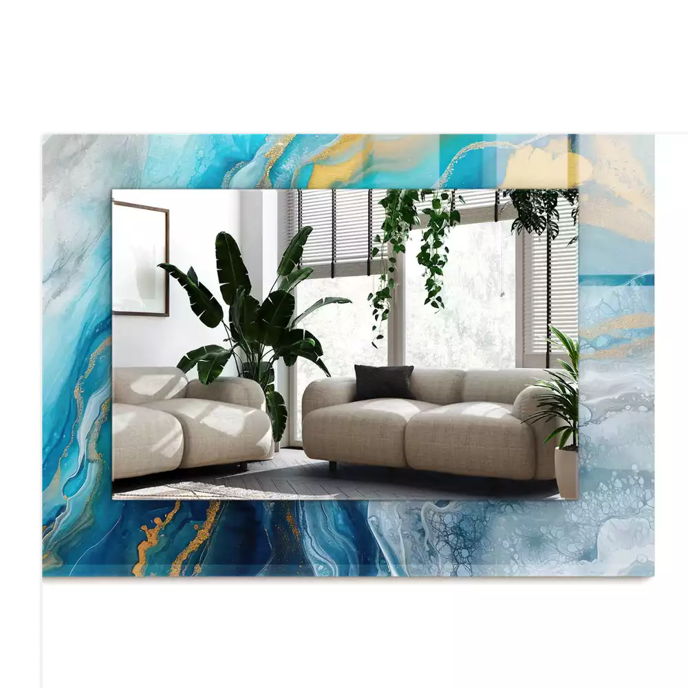 Oglindă imprimată Marmură abstractă rășină