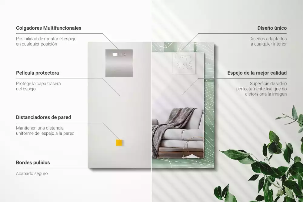 Decorațiuni de perete cu oglinzi Frunze de ginkgo