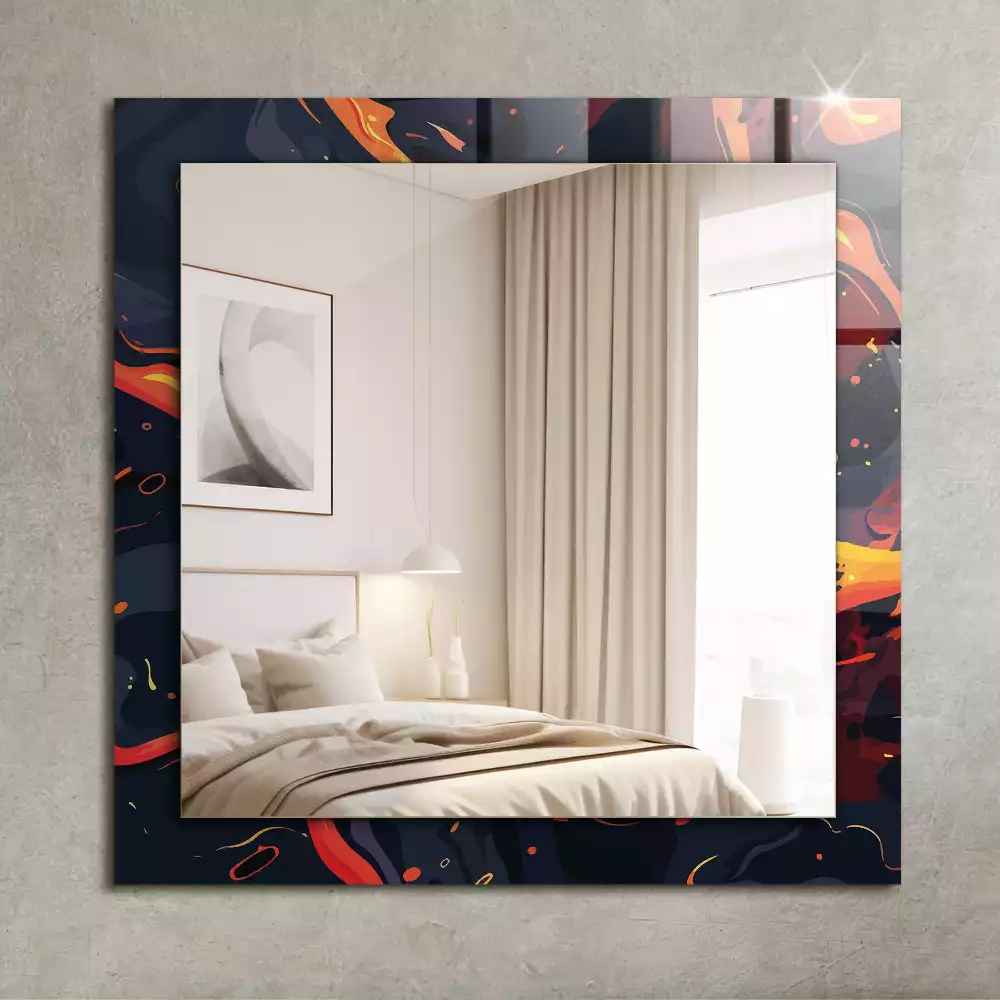 Decorațiuni perete cu oglindă Lava vulcanică