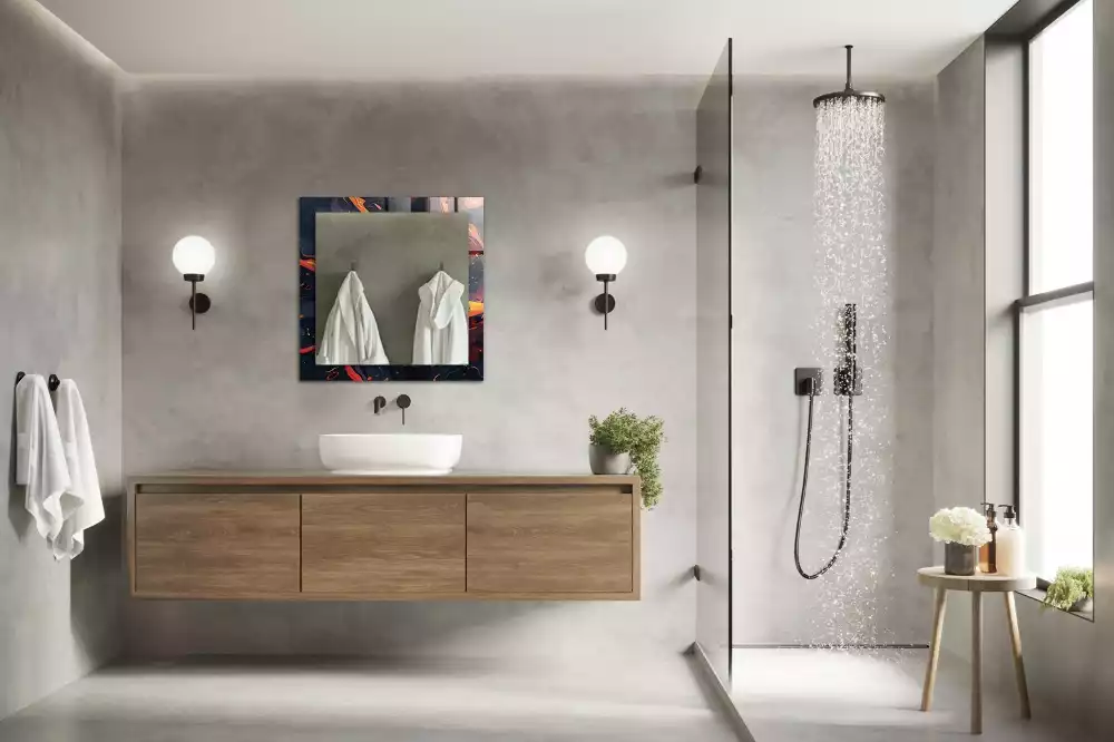 Decorațiuni perete cu oglindă Lava vulcanică