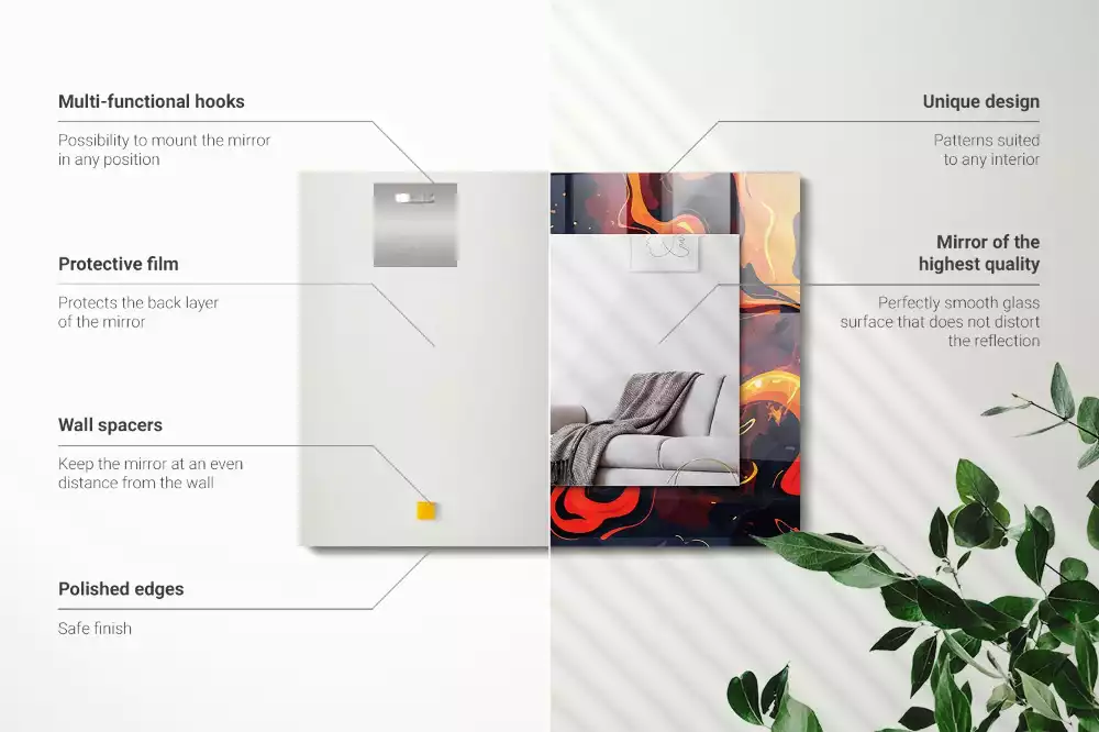 Decorațiuni perete cu oglindă Lava vulcanică