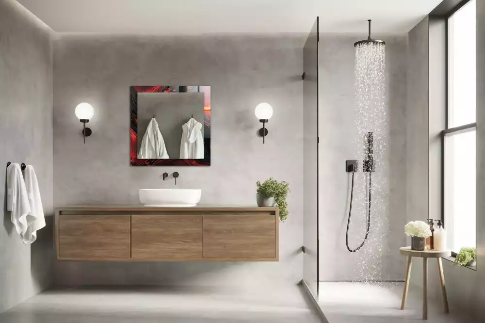 Oglindă imprimată Lava abstractă