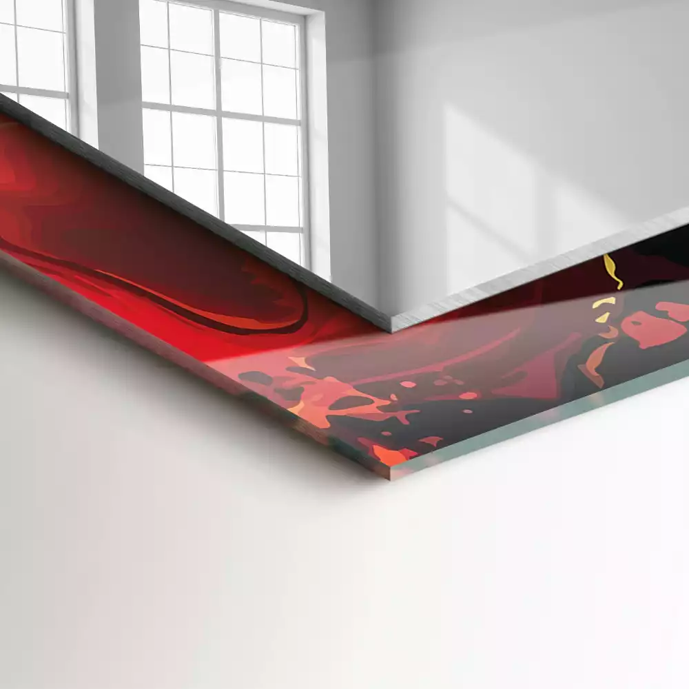 Oglindă imprimată Lava abstractă