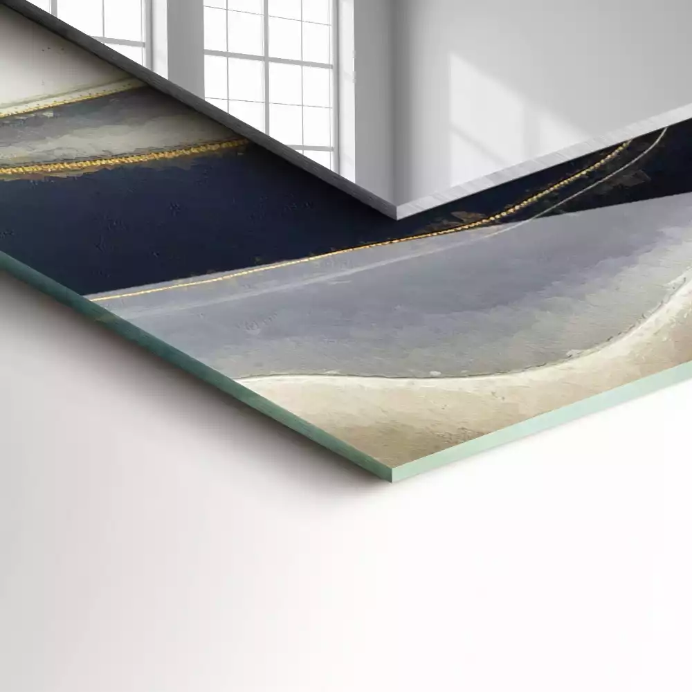 Decorațiuni de perete cu oglinzi Valuri de culori abstracte