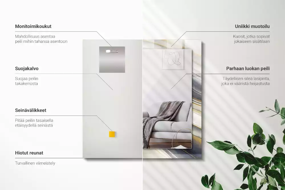 Decorațiuni de perete cu oglinzi Valuri de culori abstracte