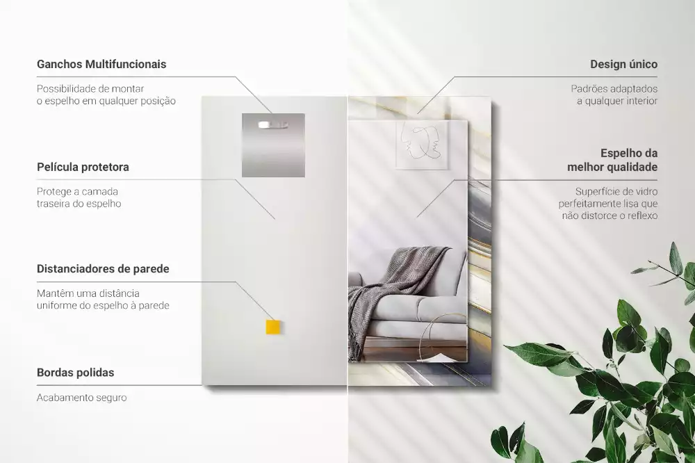 Decorațiuni de perete cu oglinzi Valuri de culori abstracte