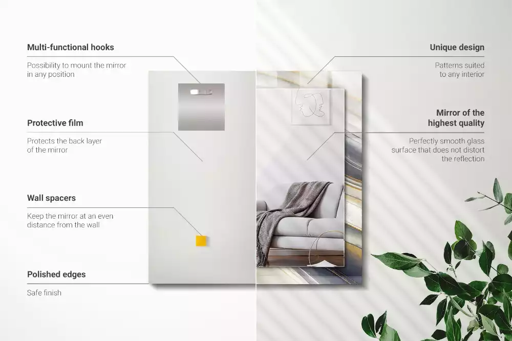 Decorațiuni de perete cu oglinzi Valuri de culori abstracte