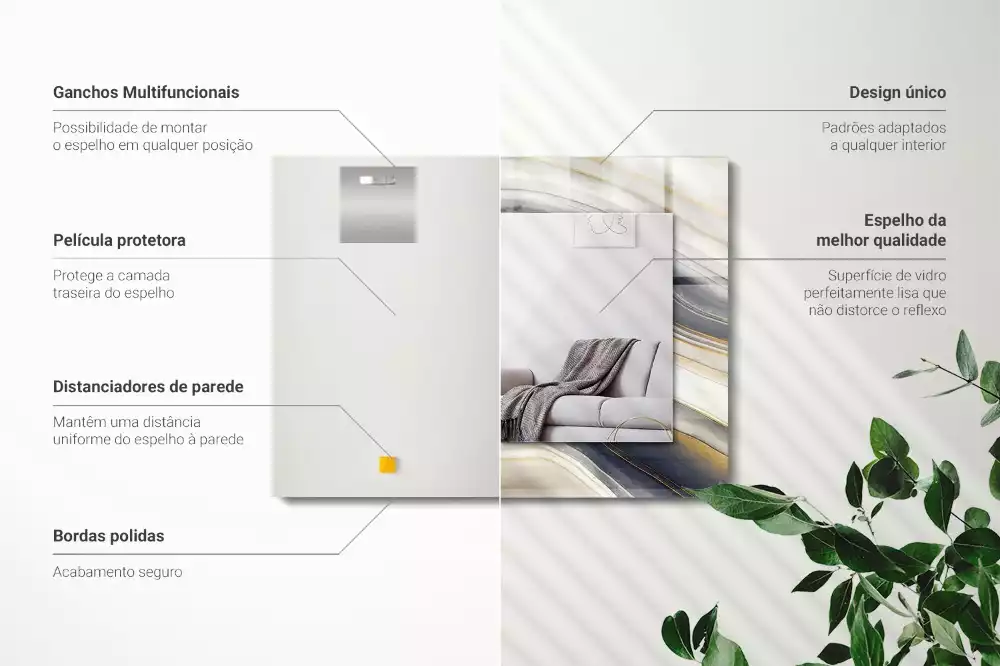 Decorațiuni de perete cu oglinzi Valuri de culori abstracte